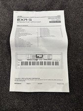 Roland EXR-5 Manuale note di