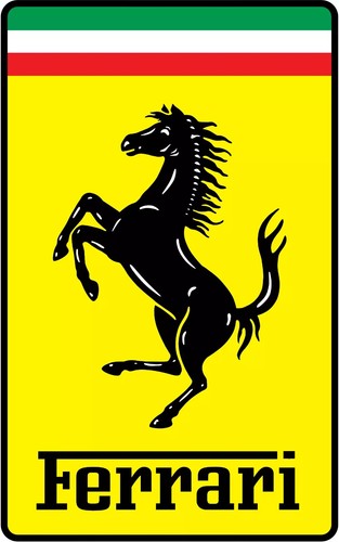 Adesivo logo ferrari classico - adesivo,