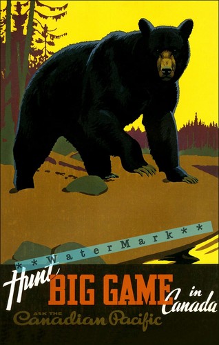Canada big game bear 1938 - game,