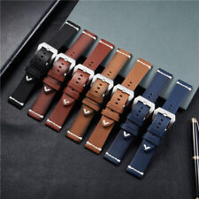 ✅ CINTURINO OROLOGIO VERA PELLE MARRONE BLU NERO 18mm 20mm 22mm 24mm VINTAGE ✅