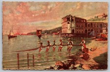 Napoli Posillipo con Palazzo Donn'Anna Italia da Pittore G Carelli - Cartolina