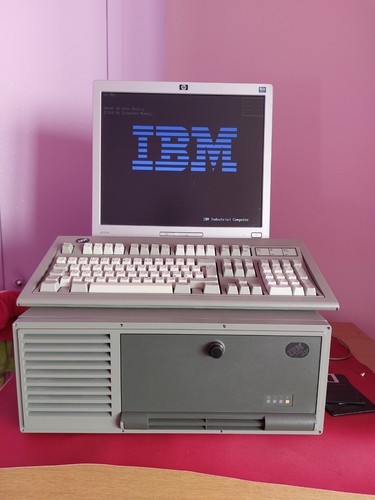 Computer ibm vintage 486 - computer,