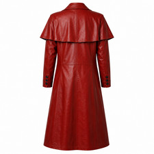 Trench coat pelle - pelle, rossa