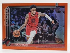 2025-26 Topps Basketball - Anfernee Simons /25 - lamina arancione - #123