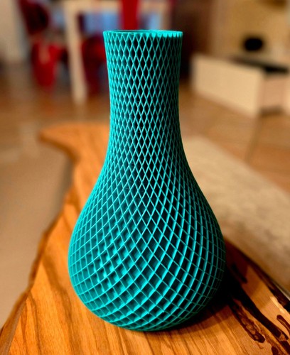 Vaso geometrico verde mare - mare, 3d