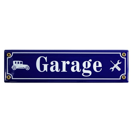 Plaque émaillée garage - plaque,