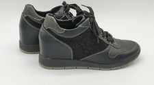 SCARPE SNEAKERS DONNA N° 37 NERE VERA PELLE, USATE COME NUOVE