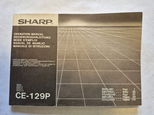 Notice originale sharp 129p - originale,