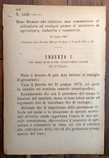 ITALIA 1887 REGIO DECRETO X