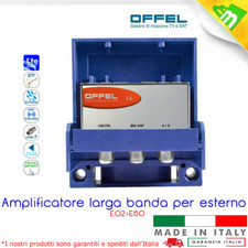 AMPLIFICATORE ANTENNA TV VHF MISCELATO ED UHF 25dB DA PALO 28-010 OFFEL