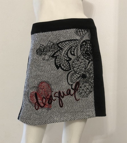 Desigual gonna grigia nera - gonna,