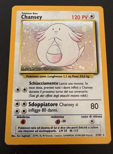 Carta pokemon chansey holo - carta,