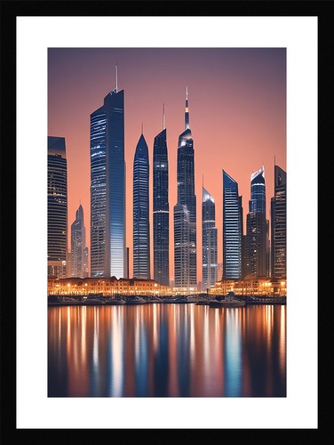 Epic dubai skyline con cornice - epic,