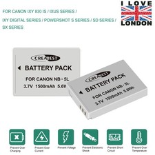 2 pezzi batteria 1,5 Ah NB-5L