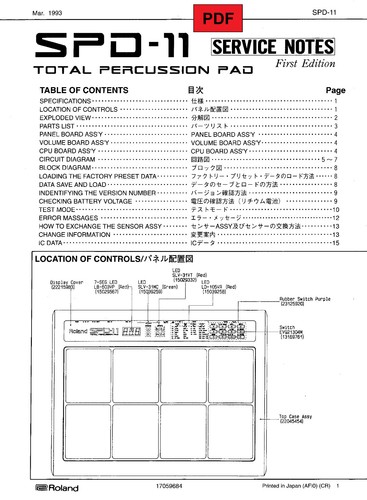 Roland spd service manual - roland, spd-11