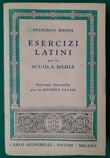 Libro di Latino Esercizi Francesco Manna 1953 Signorelli Editore Scuola Antico