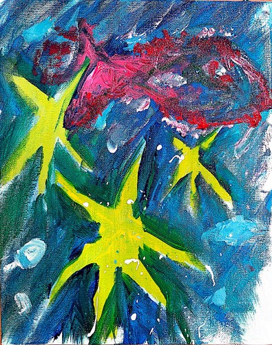 Quadro acrilico colorato - , danza
