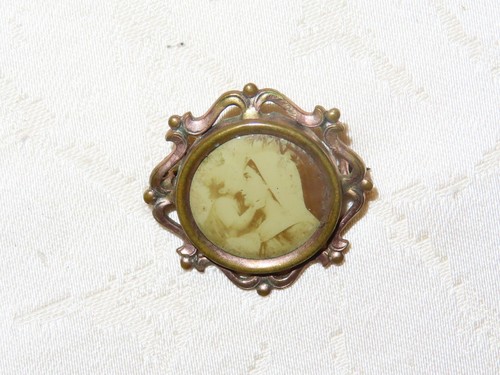 Antico spilla maria con - antico,
