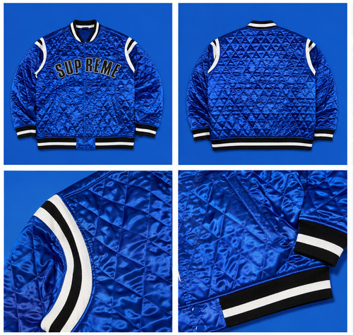 Supreme blue quilted striped - supreme,