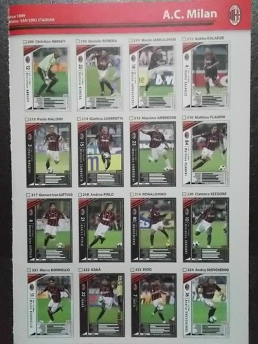 Panini wccf set - panini, squadra