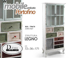 MOBILE ANTICATO VETRINA CASSETTIERA VETRINETTA CREDENZA VINTAGE RETRò h171*72*36