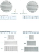 GRIGLIA AERAZIONE PLASTICA TONDA QUADRA RETTANGOLARE UNIVERSALE