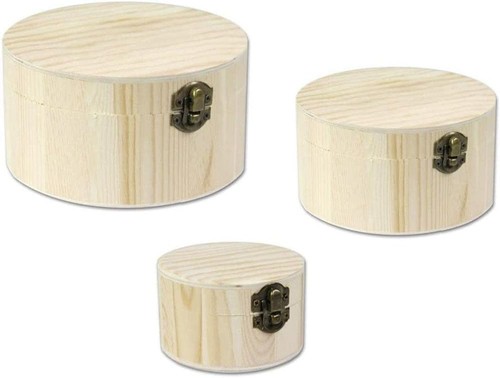Scatole legno rotonde - rotonde, per