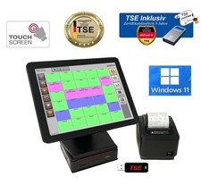 SISTEMA CASSA 15" GASTRONOMIA RISTORANTE PIZZERIA TOUCHSCREEN + TSE Stick Win 11