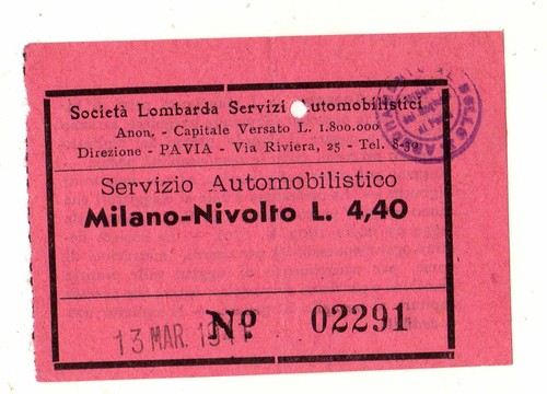 Biglietto societa lombarda - societa',