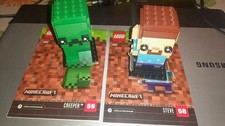 LEGO BRICKHEADZ 41612 minecraft Steve creeper COMPLETI SI ISTRUZIONI NO BOX 5859