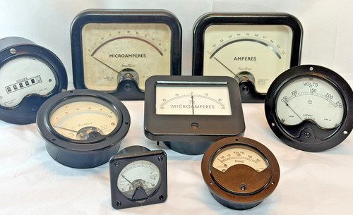 Vintage panel meters job - panel,