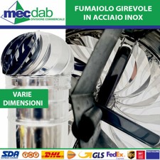 Fumaiolo Girevole Terminale Radiante Per Camino e Stufe In Acciaio Inox 