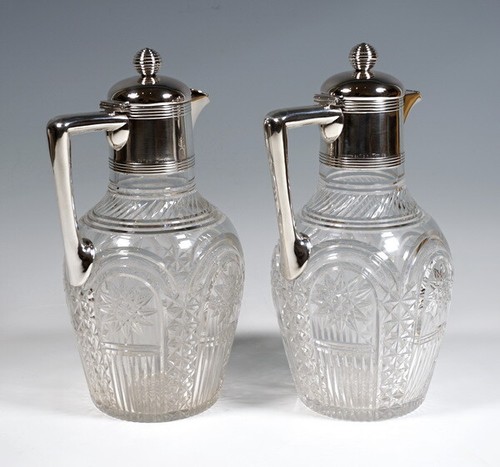 Caraffe vetro argentato - caraffe,