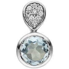 Ciondolo Con Topazio Blu