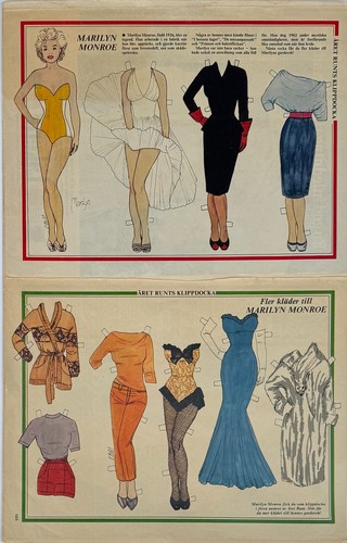 Bambola carta marilyn - carta,