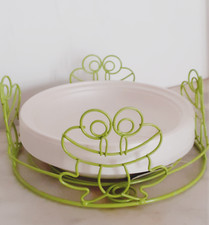 Porta piatti di carta da tavolo ferro battuto, portapiatti decoro animali 24,5