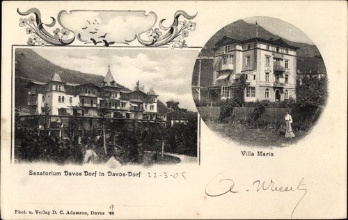 Cartolina davos villaggio - cartolina,