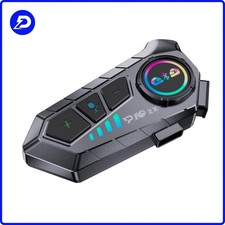 INTERFONO PER CASCO MOTO BLUETOOTH 5.3 AURICOLARE CHIAMATE IMPERMEABILE 300M