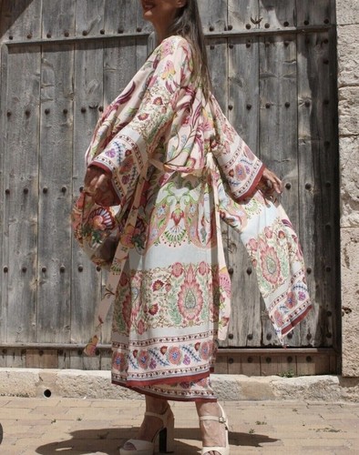 Zara printed kimono with belt - zara,