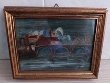 ANTICO DIPINTO OLIO SU RAME QUADRO ROMA SPARITA TRASTEVERE CERTIFICATO MATTEI