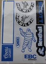 adesivi michelin shoei scott rental brakes racing moto pista corsa scooter