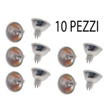 10 Lampadine alogene dicroiche 50W attacco MR16/C 12V 2.900K