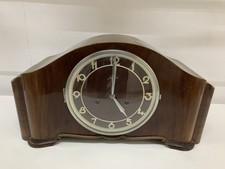 Orologio A Pendolo In Legno Junghans Da Camino Antico A Corda Vintage