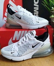 Nike Air Max 270 scarpe da ginnastica unisex bianche e nere UK-4