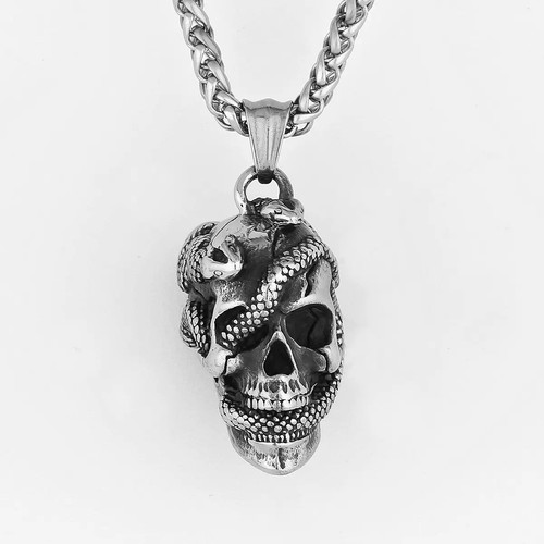 Collana acciaio inox serpente - collana,
