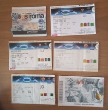 AS ROMA LOTTO 14 BIGLIETTI CHAMPIONS LEAGUE REAL NEWCASTLE AJAX LIVERPOOL GENT