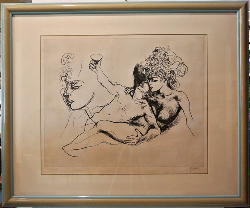 Quadro litografia amanti 1983 - quadro,,