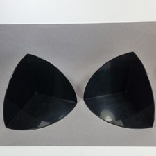 Vintage Pair of Kartell Black Plastic Bookends G. Stoppino Large 4910 size 8"