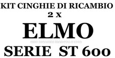 KIT CINGHIE DI RICAMBIO 2 x PROIETTORE SUPER 8 mm ELMO ST 600 D MO-M-MO-DM