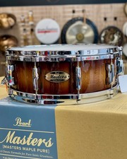 Pearl Masters Maple Pure Pelli Risonanti Exotic " Naturale Burst " 14x5 "